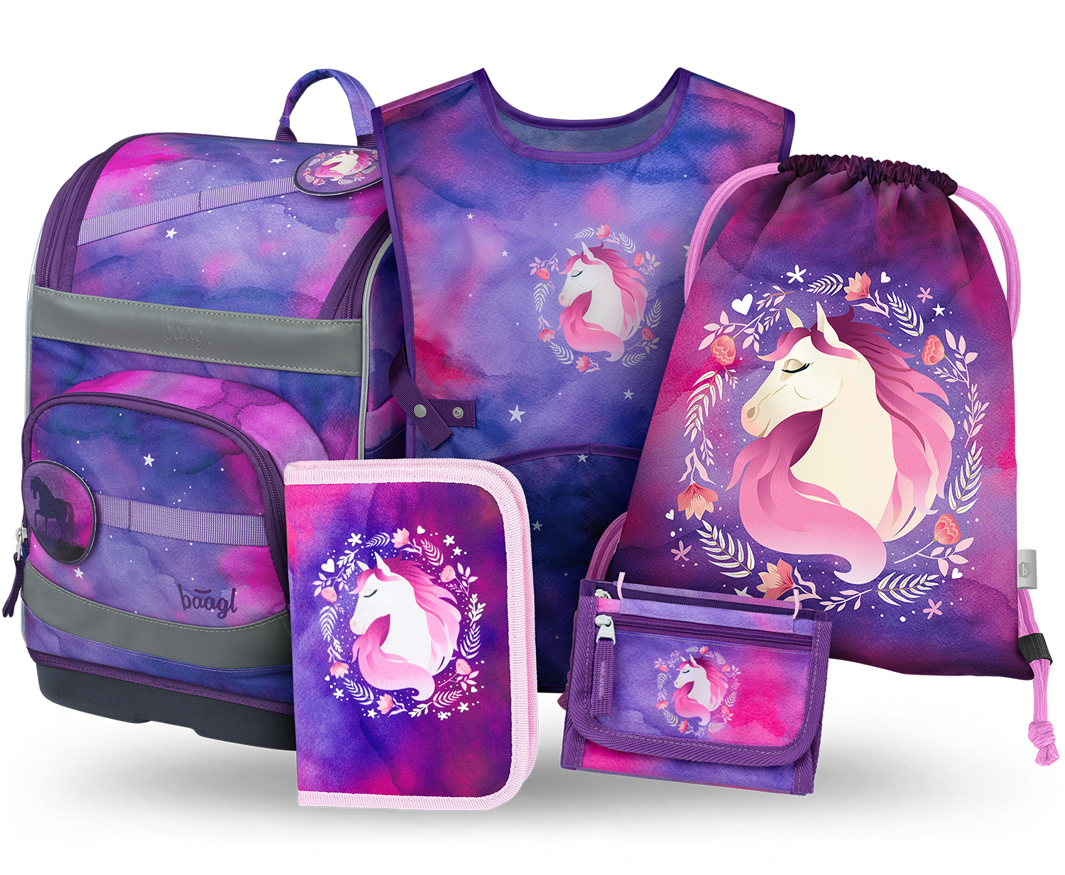 Baagl SET 5 Zippy Plus Kůň: aktovka