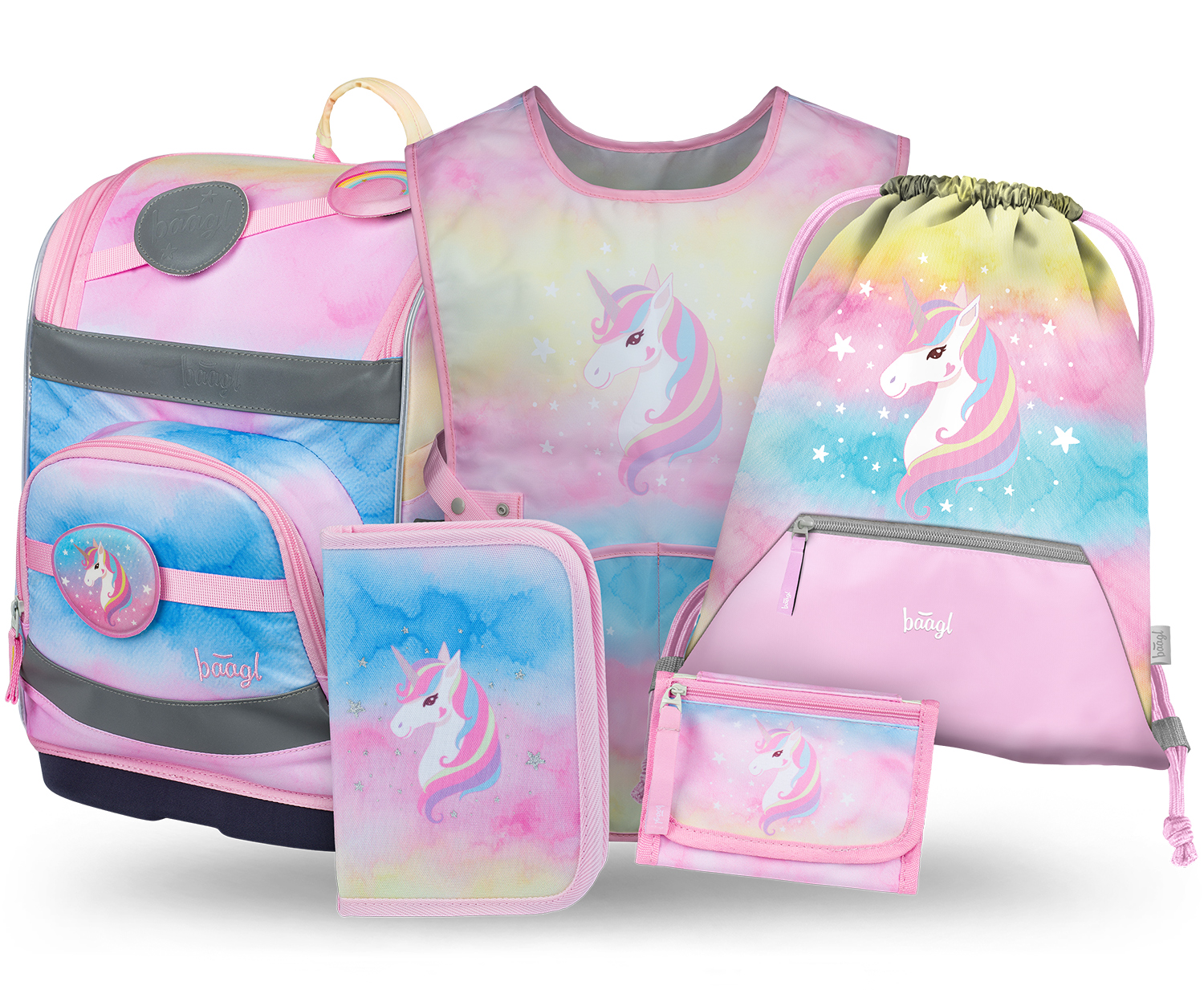 Baagl SET 5 Zippy Plus Rainbow Unicorn Baagl