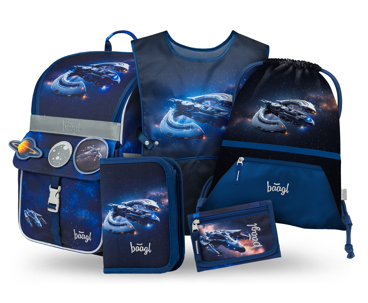 Baagl SET 5 Zippy Vesmírná loď: aktovka