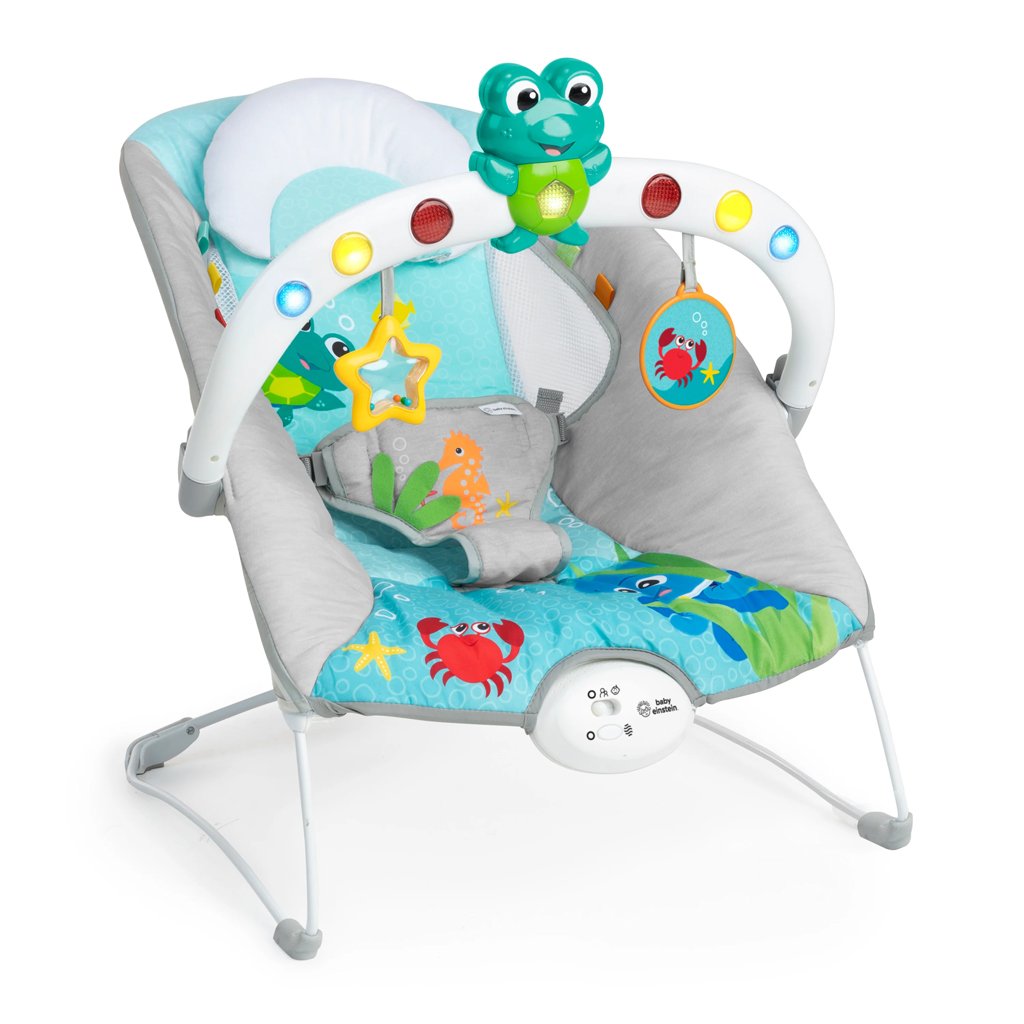 Baby Einstein Lehátko hudební vibrační se světly Kick to It Neptune do 9 kg Baby Einstein