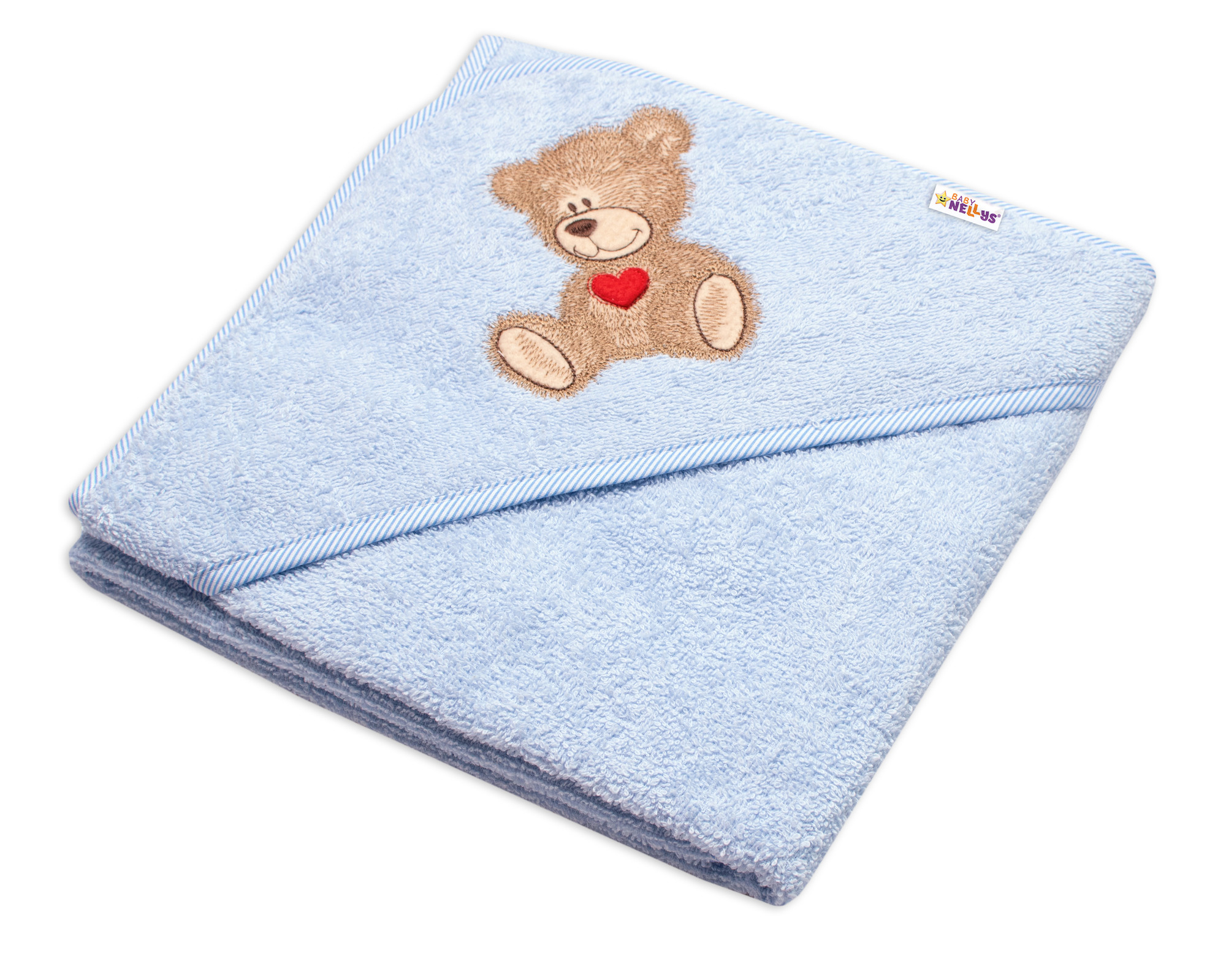 Baby Nellys Kojenecká froté osuška s kapucí 80x80cm  Sweet dreams by TEDDY - modrá Baby Nellys