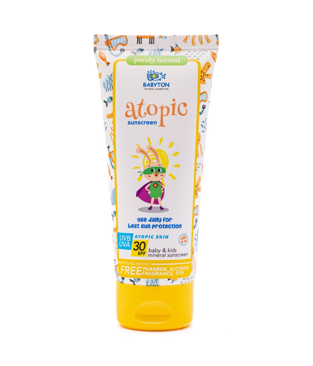 Babyton Přírodní opalovací krém Atopic SPF30 100 ml Babyton