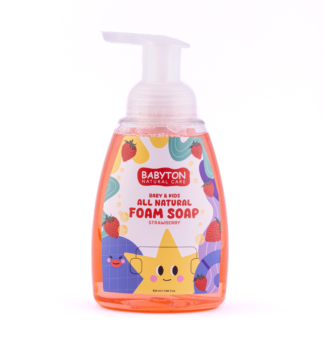 Babyton Přírodní pěnové mýdlo na ruce Jahoda 350 ml Babyton