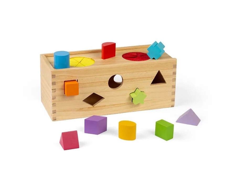 Bigjigs Toys Vkládání Tajemná krabička 11 ks Bigjigs Toys