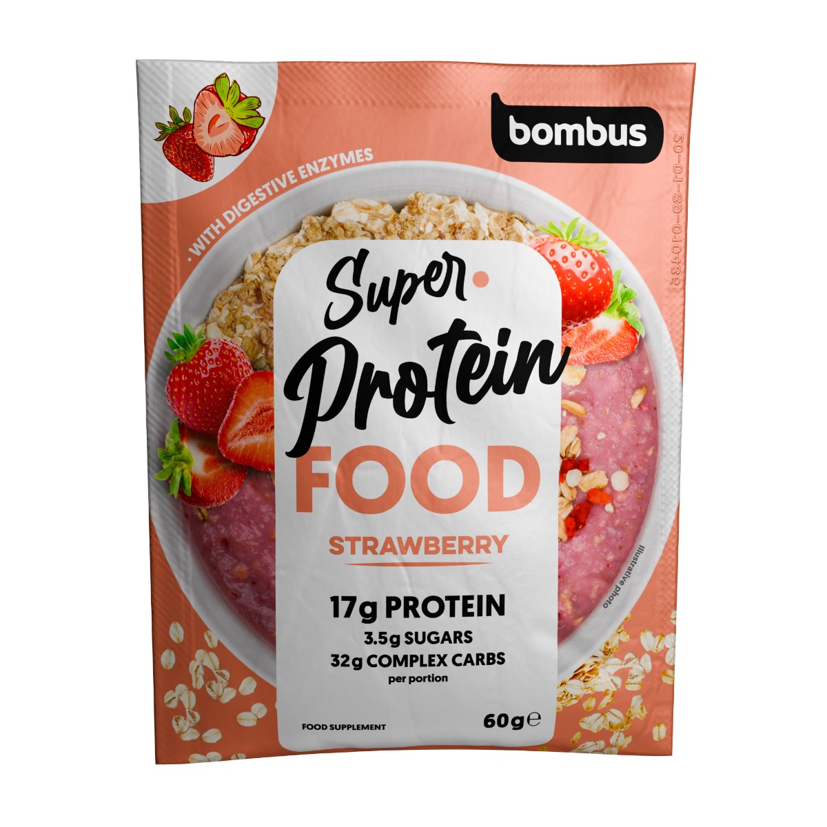Bombus Super Protein Food Kaše Strawbery 60 g Bombus