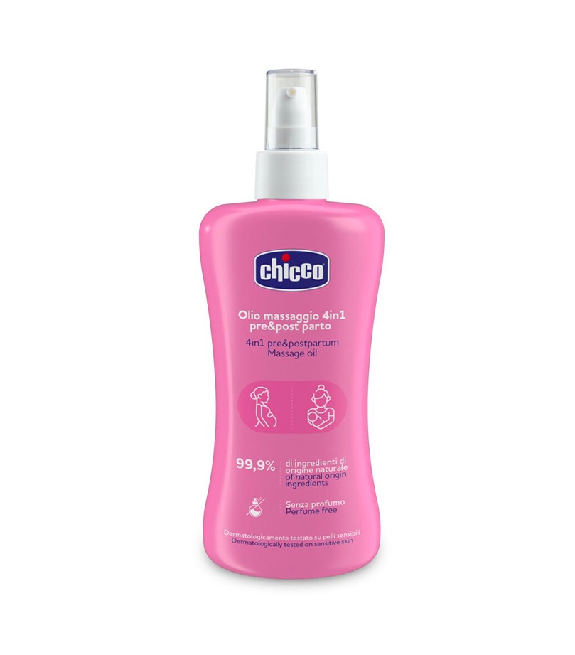 Chicco Masážní olej před a po porodu 4v1 200 ml Chicco