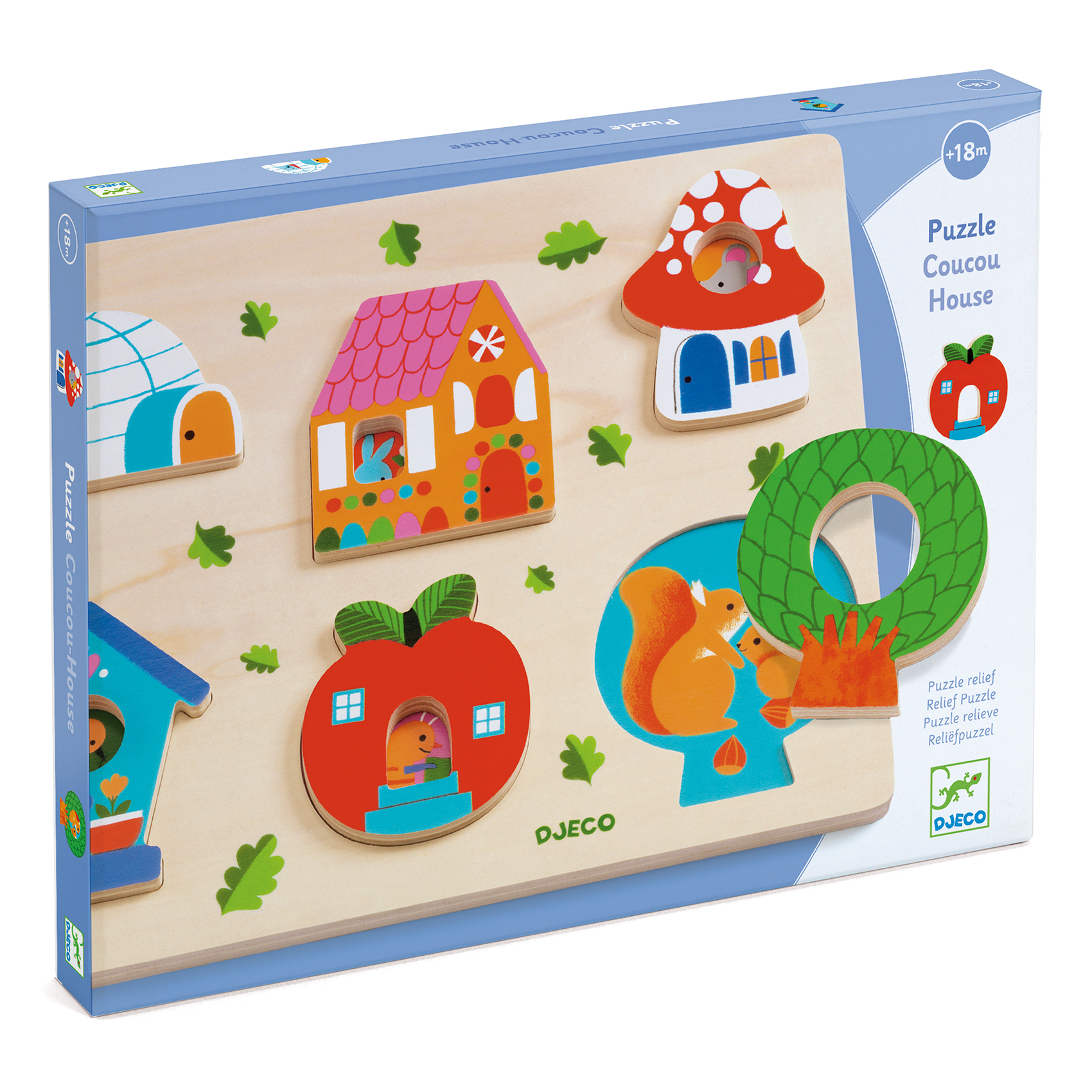 Djeco Vkládací puzzle s okénky Domov Djeco