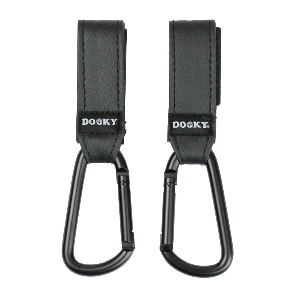 Dooky Háčky na kočárek Buggy Hook Small 2 ks black Dooky