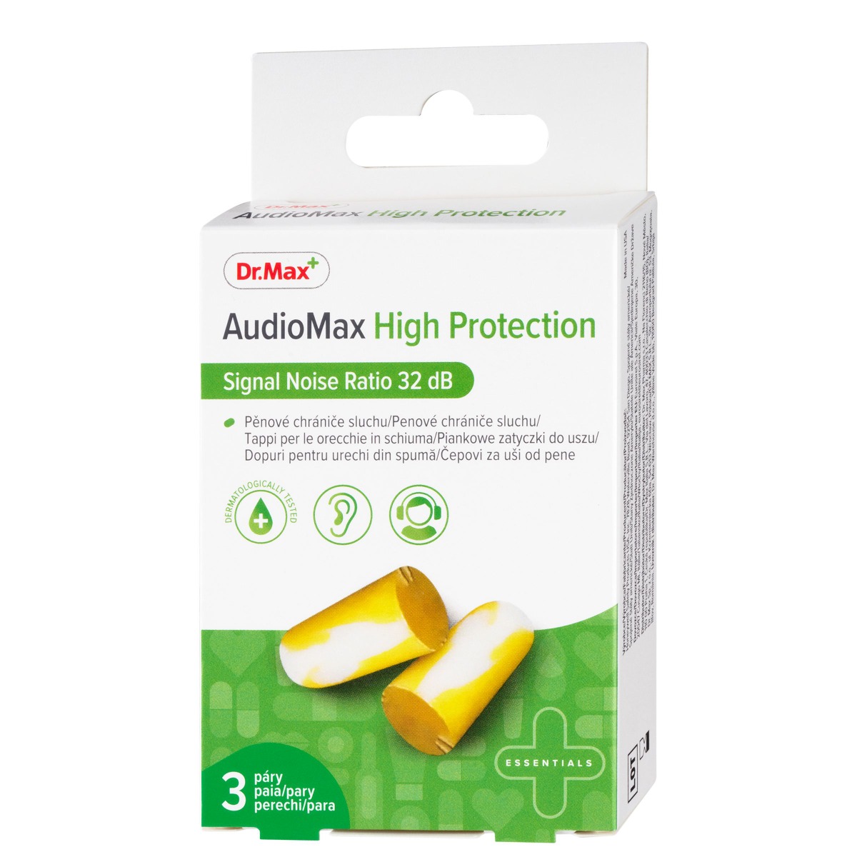 Dr. Max AudioMax High Protection 32 dB pěnové chrániče sluchu 3 páry Dr. Max