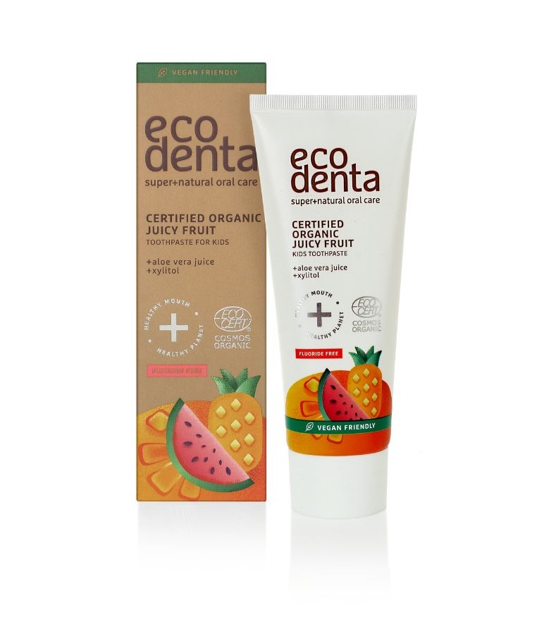 ECODENTA Certifikovaná dětská pasta s příchutí šťavnatého ovoce 75 ml ECODENTA