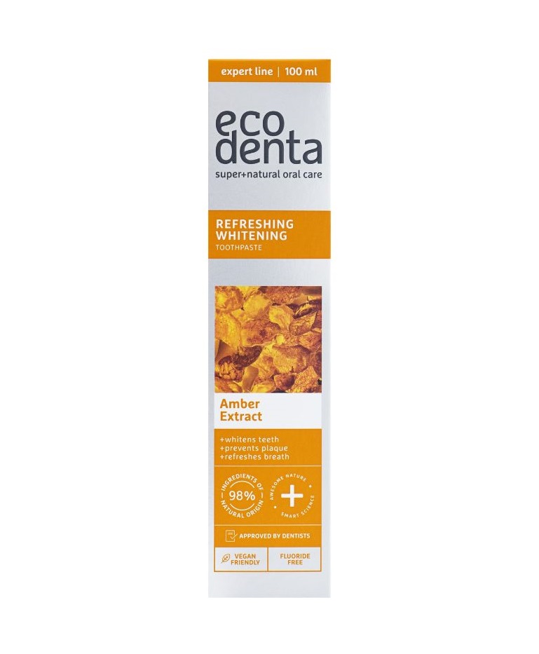 ECODENTA Osvěžující bělicí zubní pasta s extraktem z jantaru 100 ml ECODENTA