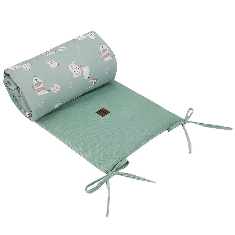 Eko Chránič do postýlky VELVET Dogs Mint 180x35 cm Eko