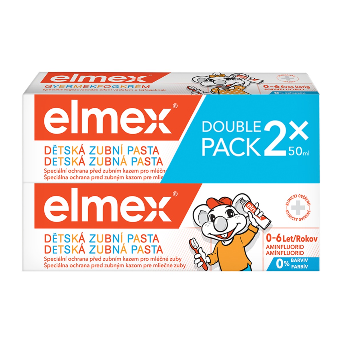 Elmex Kids Dětská zubní pasta duopack 2x50 ml Elmex