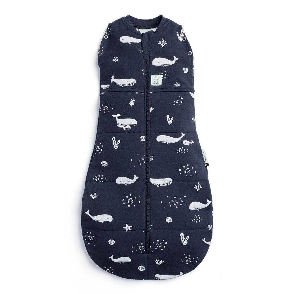 Ergopouch Zavinovačka a vak na spaní 2v1 Cocoon Whale 0-3 m