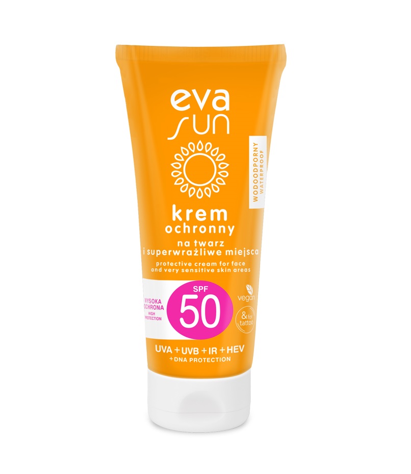 Eva Sun Ochranný krém na obličej a velmi citlivé oblasti SPF50 50 ml Eva Sun