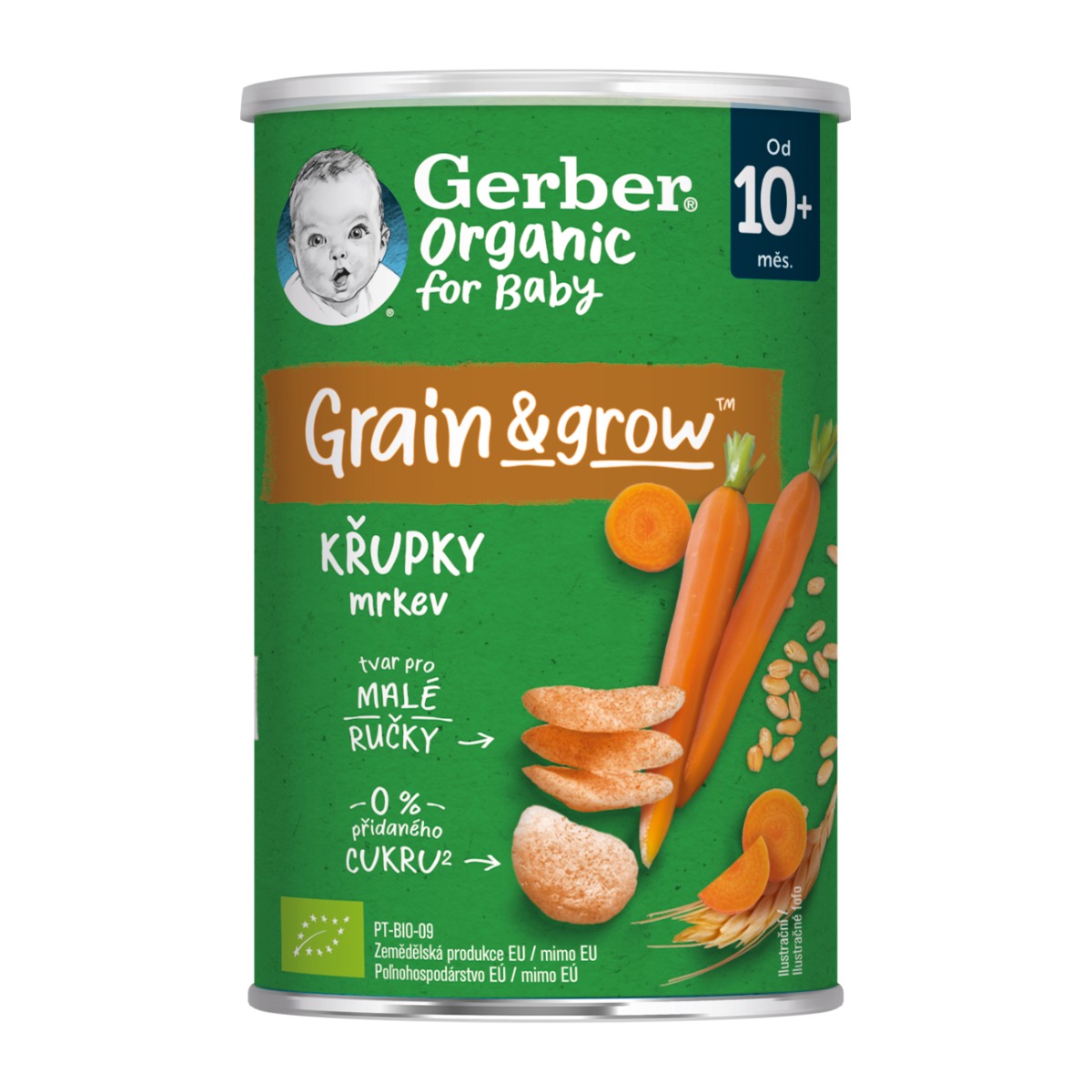 Gerber Organic Křupky s mrkví BIO 10m+ 35 g Gerber
