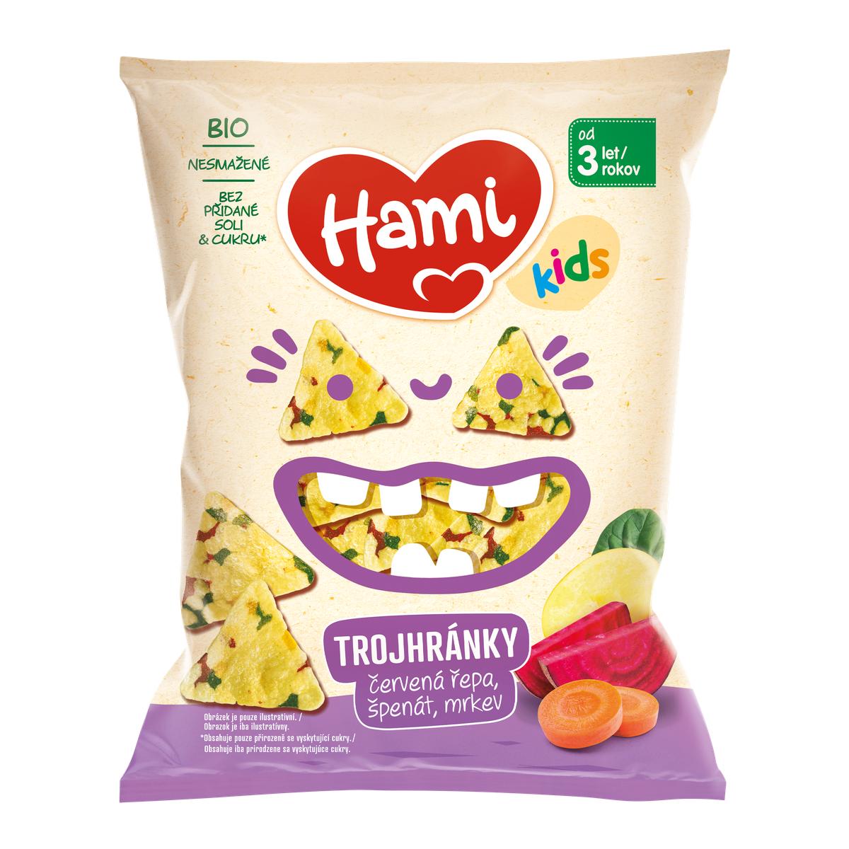 Hami BIO Trojhránky červená řepa