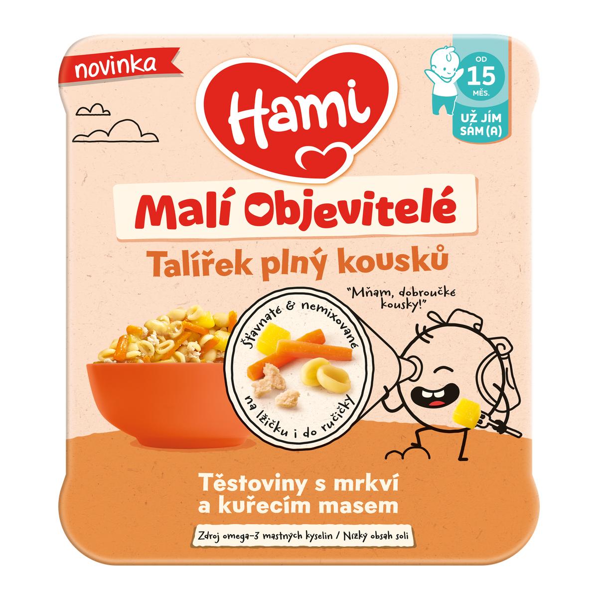 Hami Malí objevitelé Těstoviny s mrkví a kuřecím masem 15+ 200 g Hami
