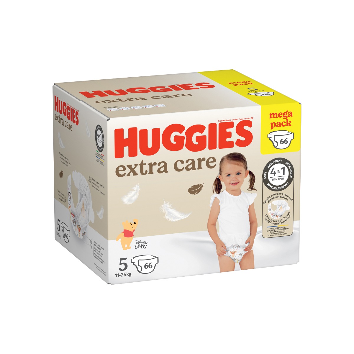 Huggies Extra Care 5 11–25 kg dětské pleny 66 ks Huggies