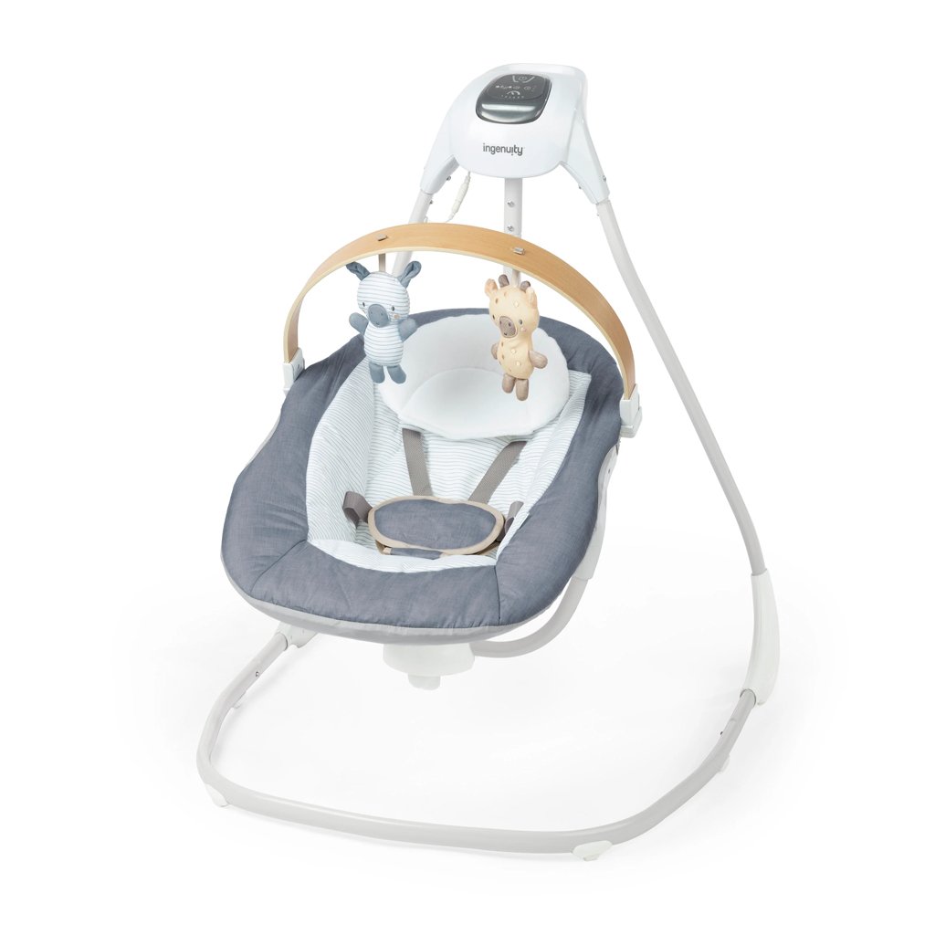 Ingenuity Houpačka pohupující hudební Chambray 0m+