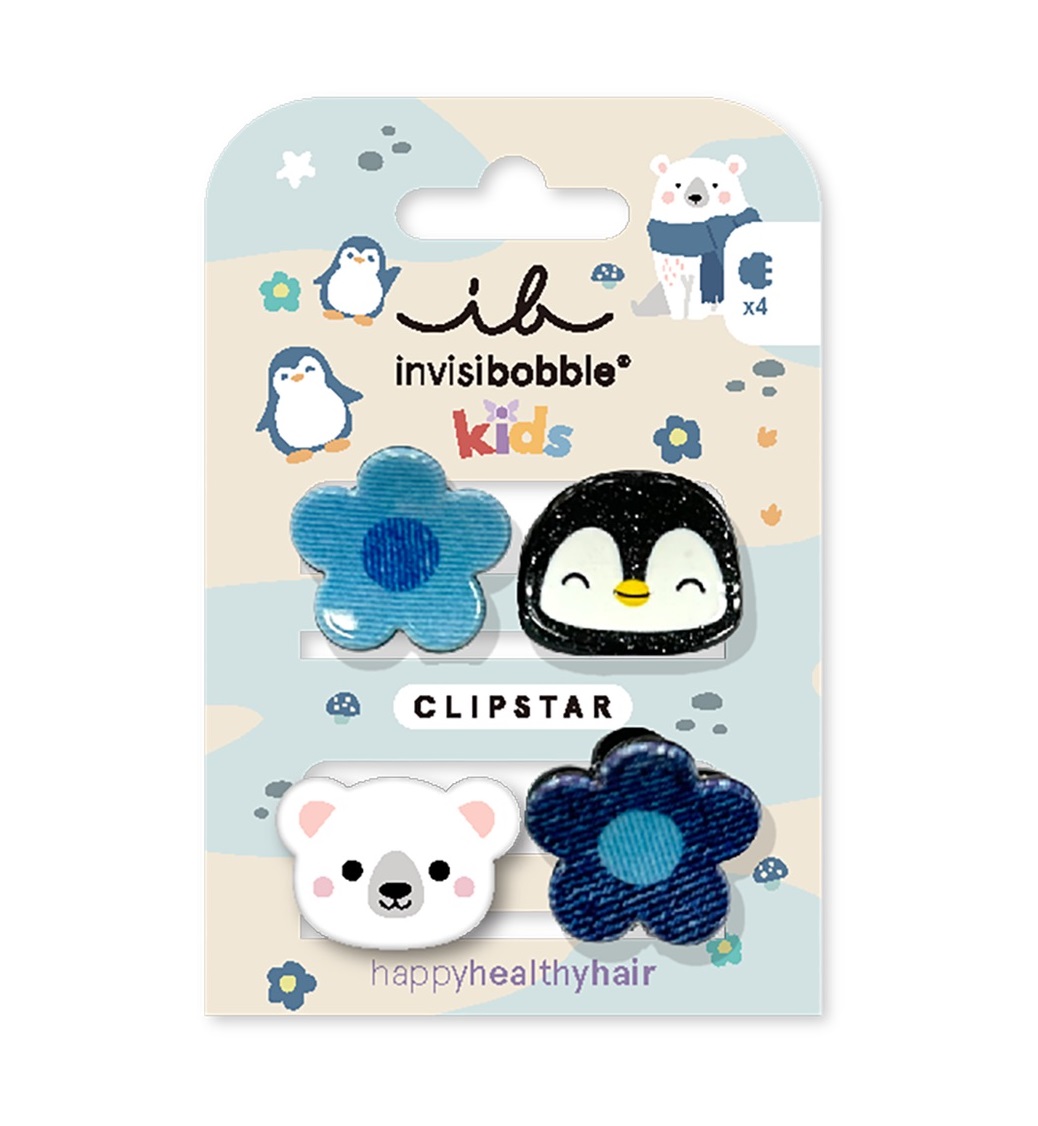 Invisibobble Clipstar Kids Polar World skřipeček do vlasů 4 ks Invisibobble