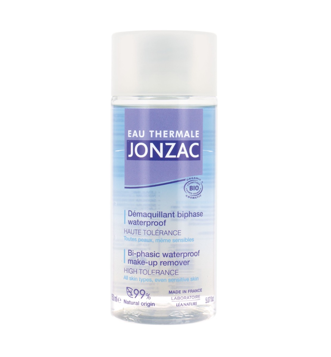 JONZAC Dvoufázový odličovač voděodolného make-upu BIO 150 ml JONZAC