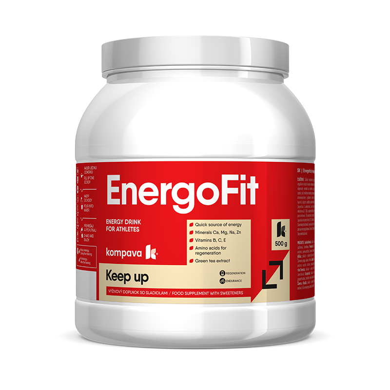 KOMPAVA Sportovní energetický nápoj EnergoFit 500g černý rybíz KOMPAVA