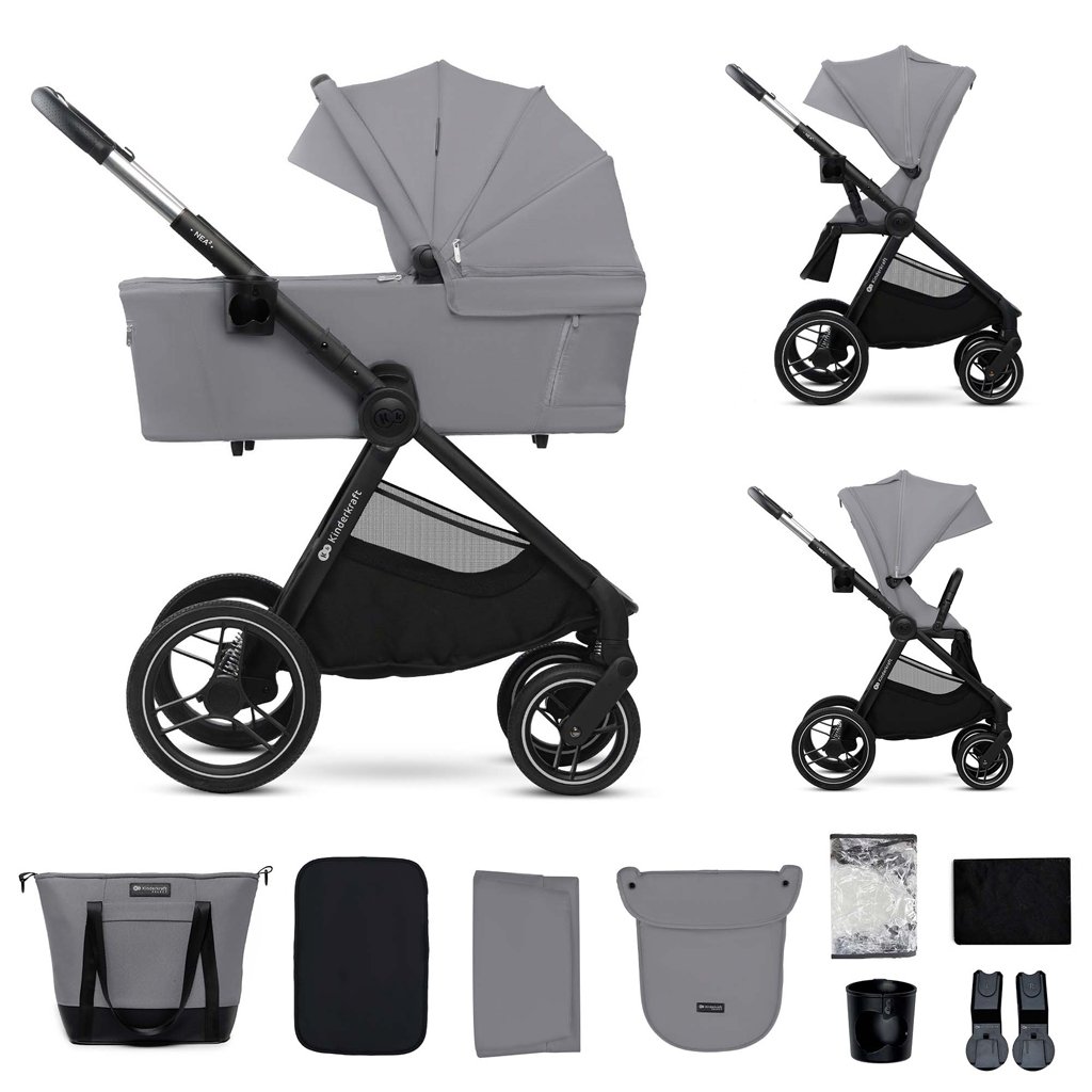 Kinderkraft Kočárek kombinovaný Nea 2 2v1 Platinum Grey Kinderkraft