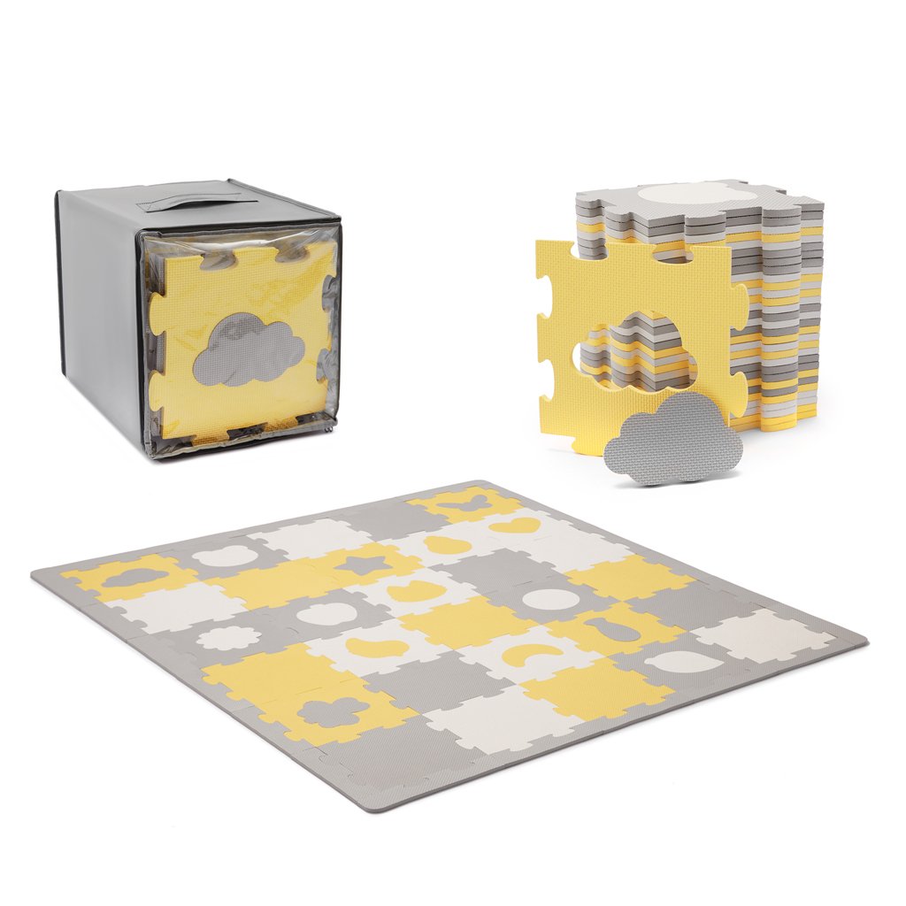 Kinderkraft Podložka pěnová puzzle Luno Shapes 185 x 165 cm Yellow