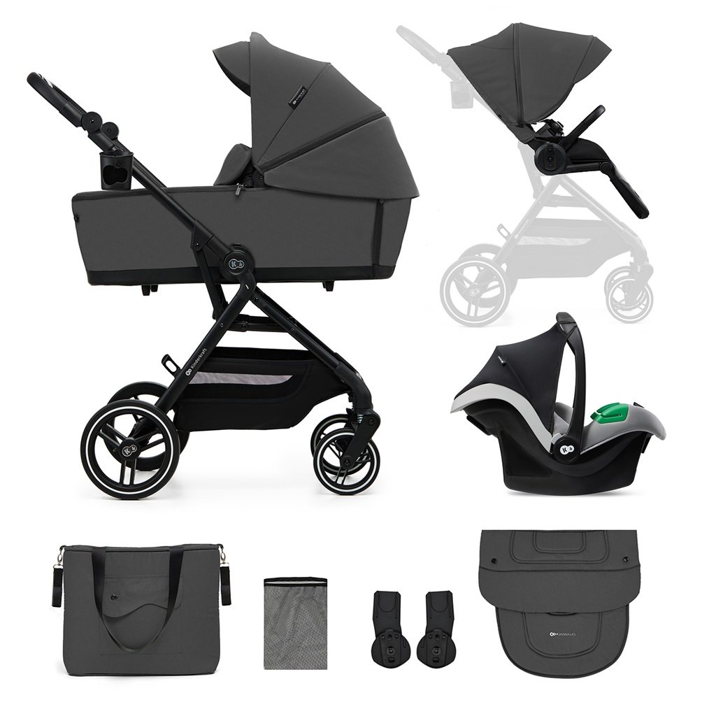 Kinderkraft select Kočárek kombinovaný Yoxi 3v1 Moonlight Grey Kinderkraft select