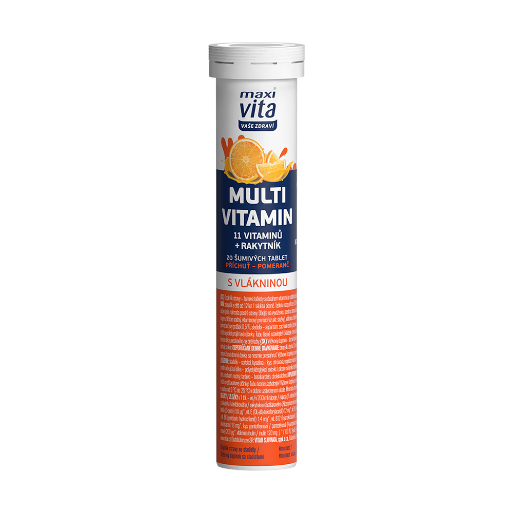 Maxivita Multivitamin + rakytník 20 šumivých tablet Maxivita