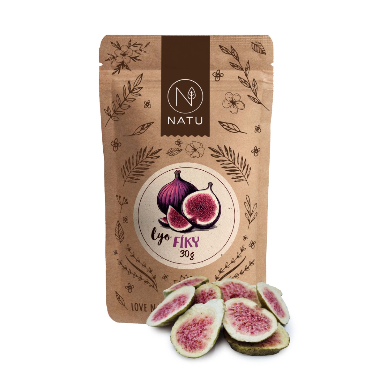 NATU Lyofilizované fíky plátky 30 g NATU