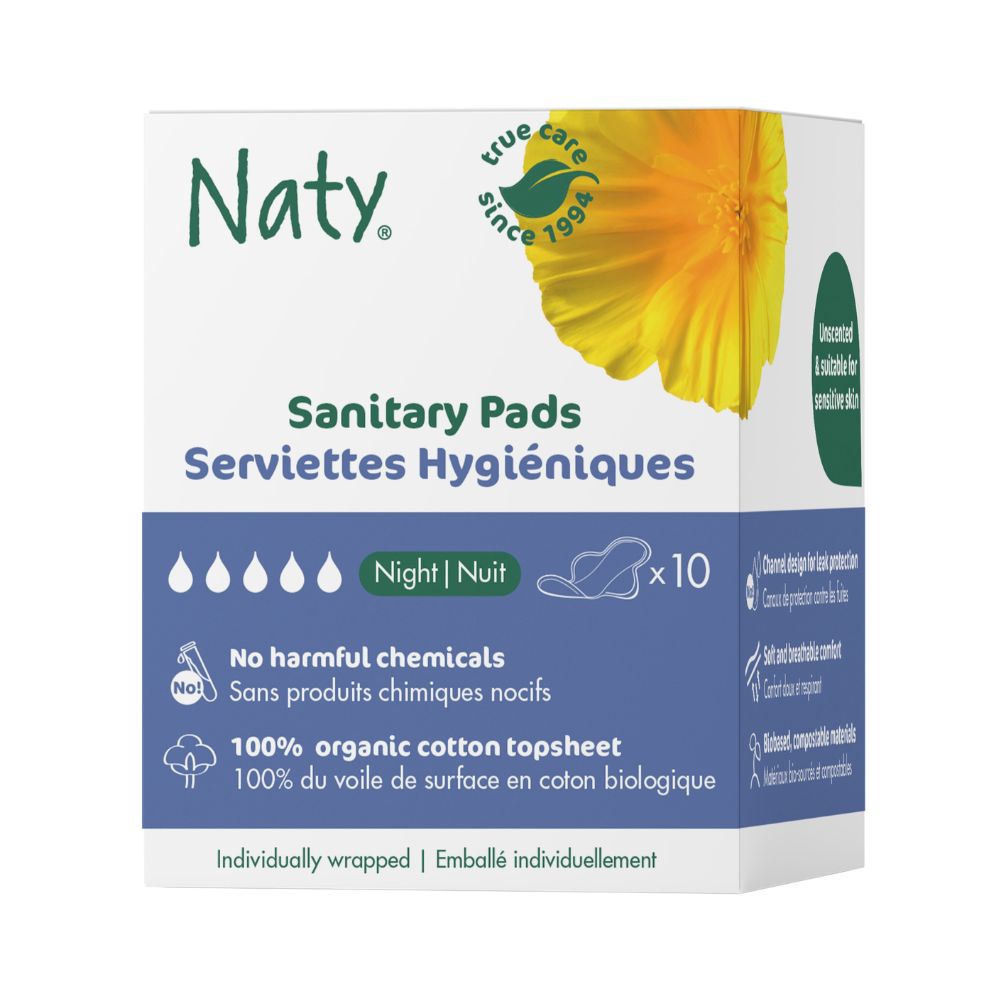 Naty Noční dámské vložky 10 ks Naty