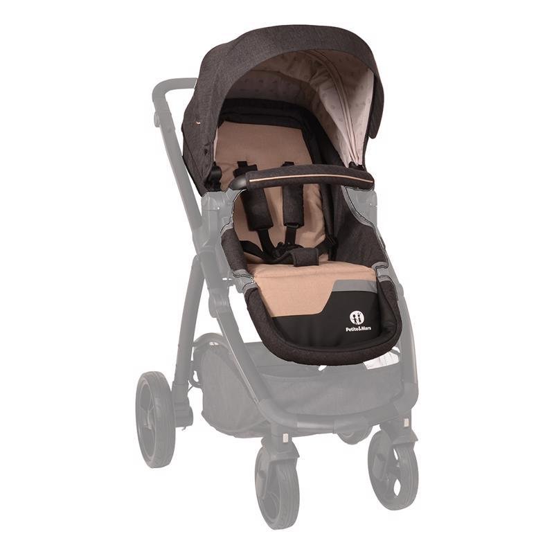 Petite&Mars Sedačka ke kočárku Vario/ Spider - Black Melange Petite&Mars