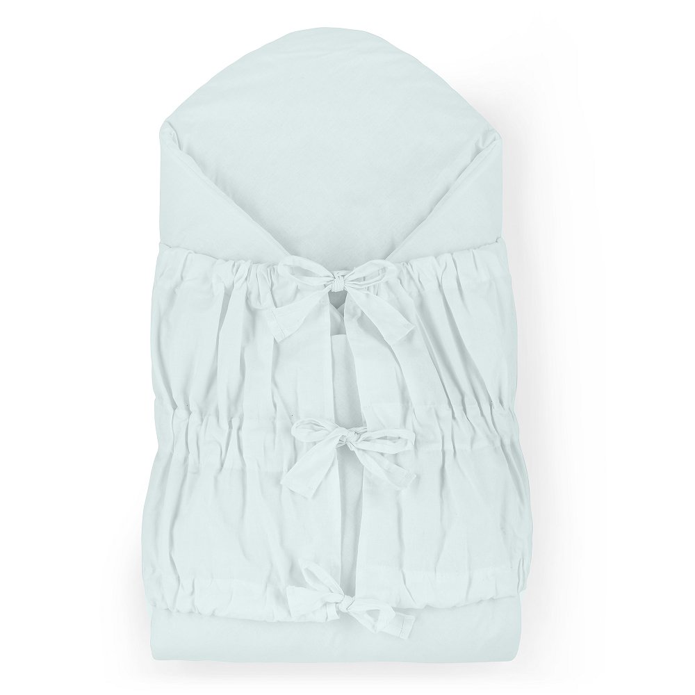 Petite&Mars Zavinovačka šněrovací Nurse s pevnou kokosovou vložkou Baby Blue 75x75 cm Petite&Mars
