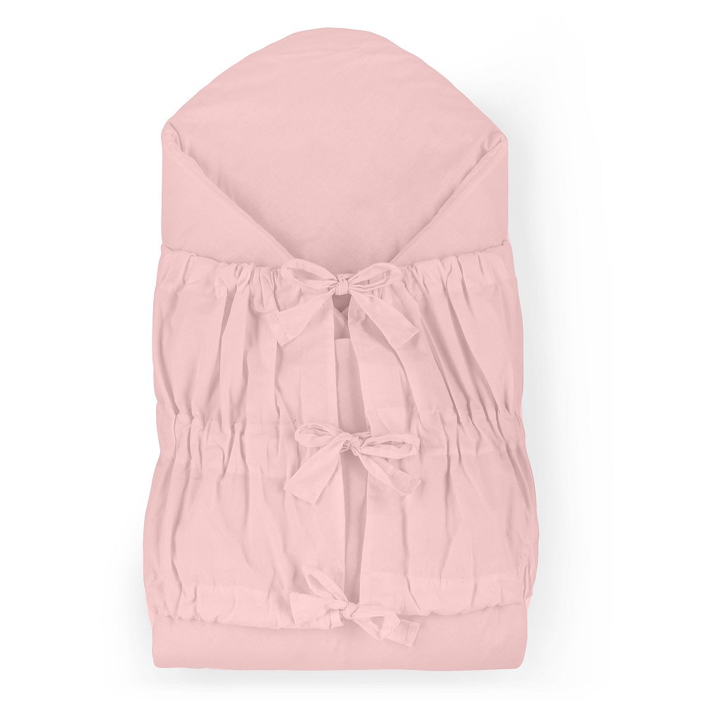 Petite&Mars Zavinovačka šněrovací Nurse s pevnou kokosovou vložkou Dusty Pink 75x75 cm Petite&Mars