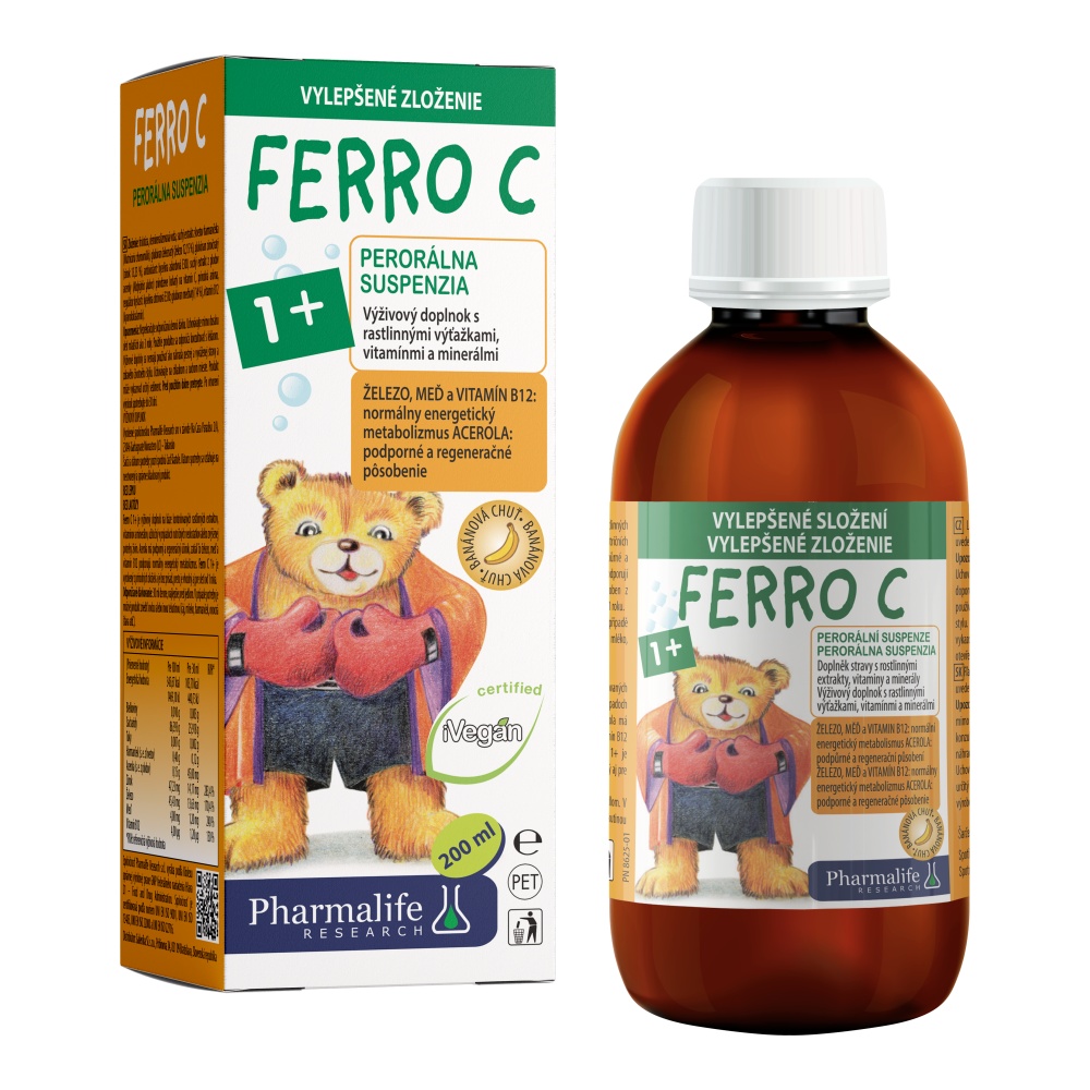 Pharmalife Ferro C 1r+ perorální suspenze 200 ml Pharmalife
