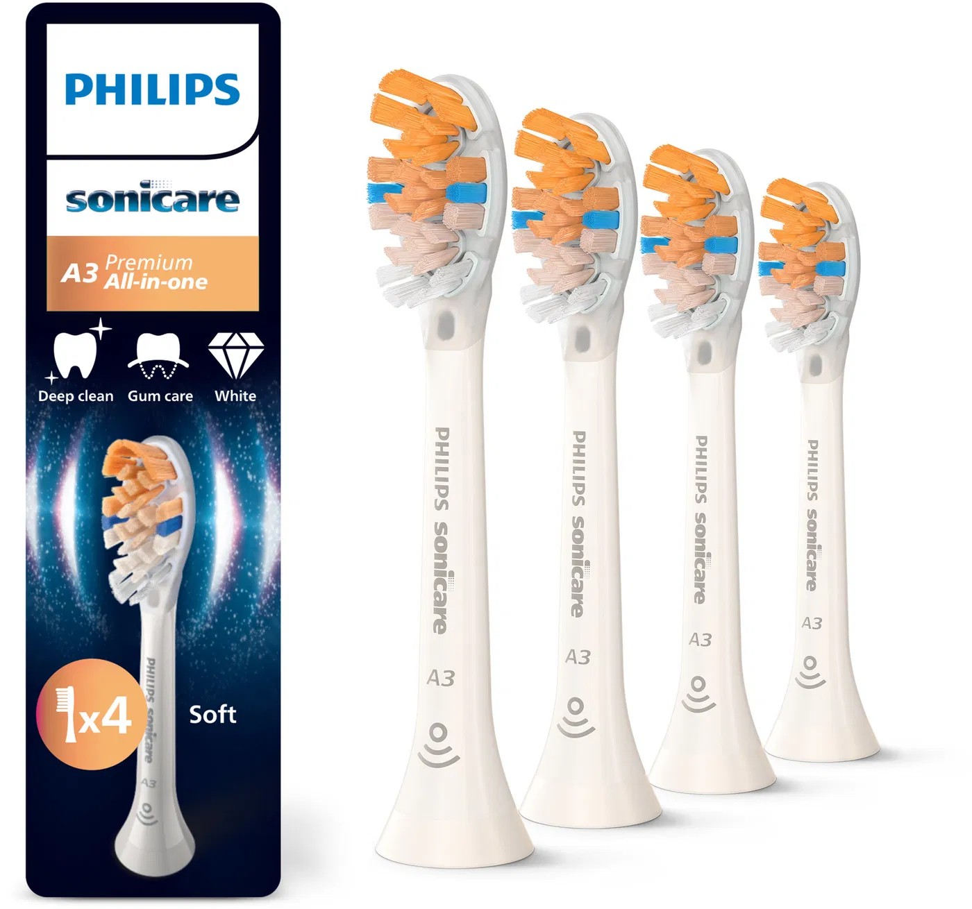 Philips Sonicare A3 Premium HX9094/87 náhradní hlavice 4 ks Philips Sonicare