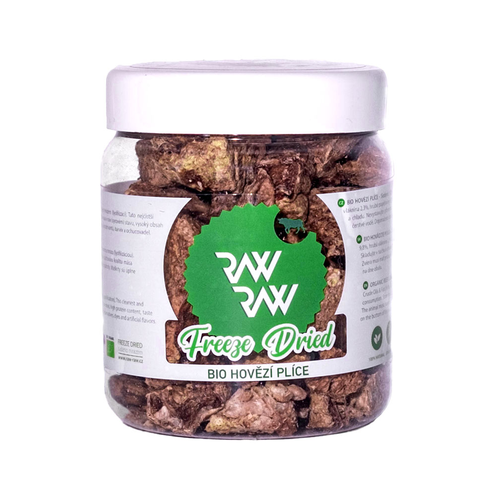 Raw Raw Mrazem sušené BIO hovězí plíce pamlsky pro psy 50 g Raw Raw