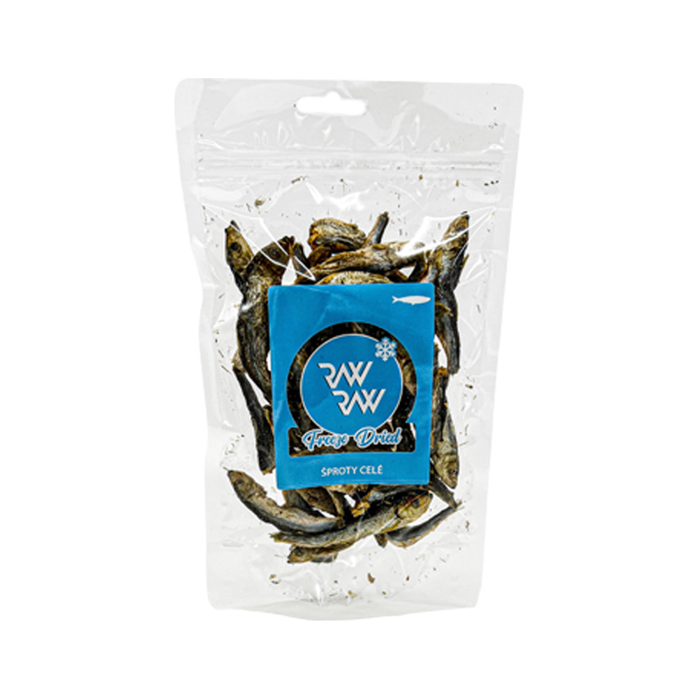 Raw Raw Mrazem sušené šproty celé pamlsky pro psy 50 g Raw Raw