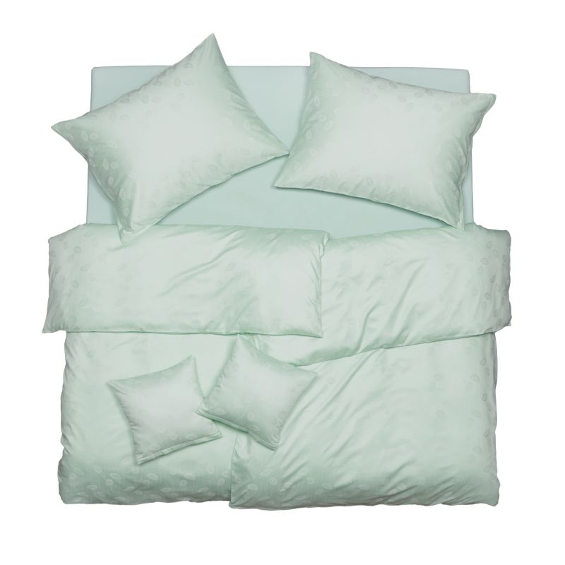 SCANquilt povlečení EXCLUSIVE TENCEL PLUS peříčka eukalyptová 140 x 200/70 x 90 cm SCANquilt