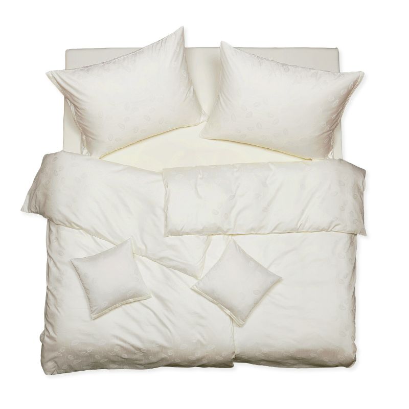 SCANquilt povlečení EXCLUSIVE TENCEL PLUS peříčka smetanová 140 x 200/70 x 90 cm SCANquilt