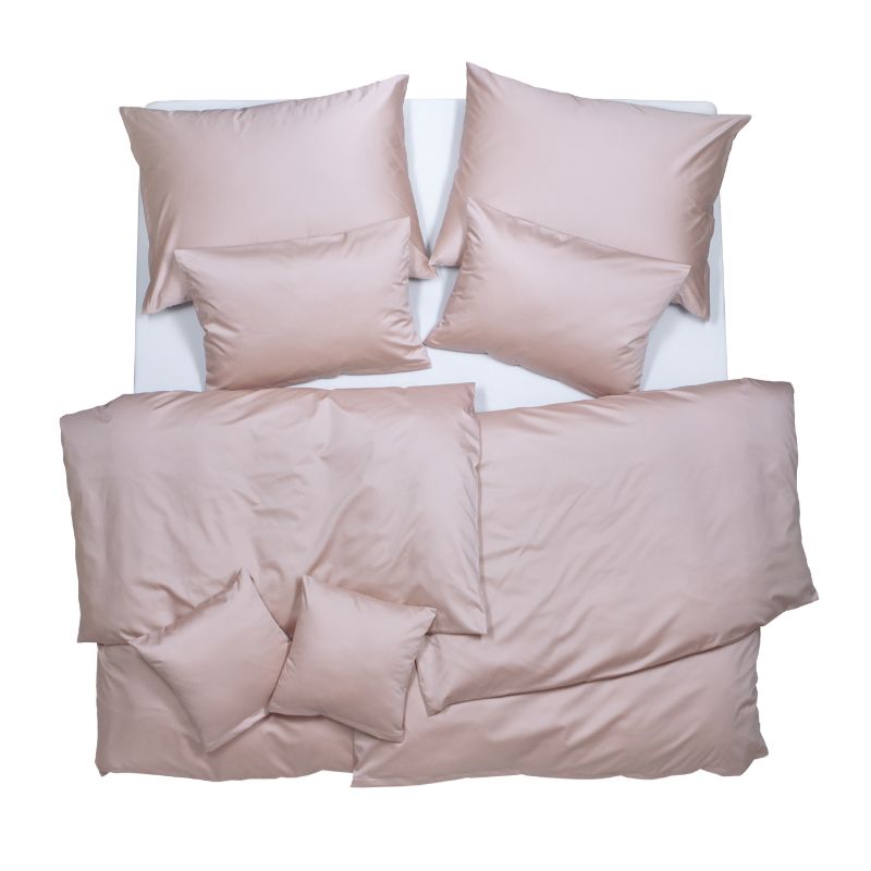 SCANquilt povlečení EXCLUSIVE TENCEL PLUS starorůžová 140 x 200/70 x 90 cm SCANquilt