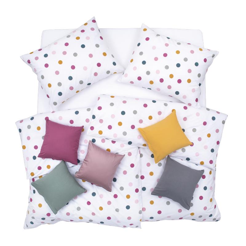 SCANquilt povlečení KLASIK puntíky multi 140 x 200/70 x 90 cm SCANquilt