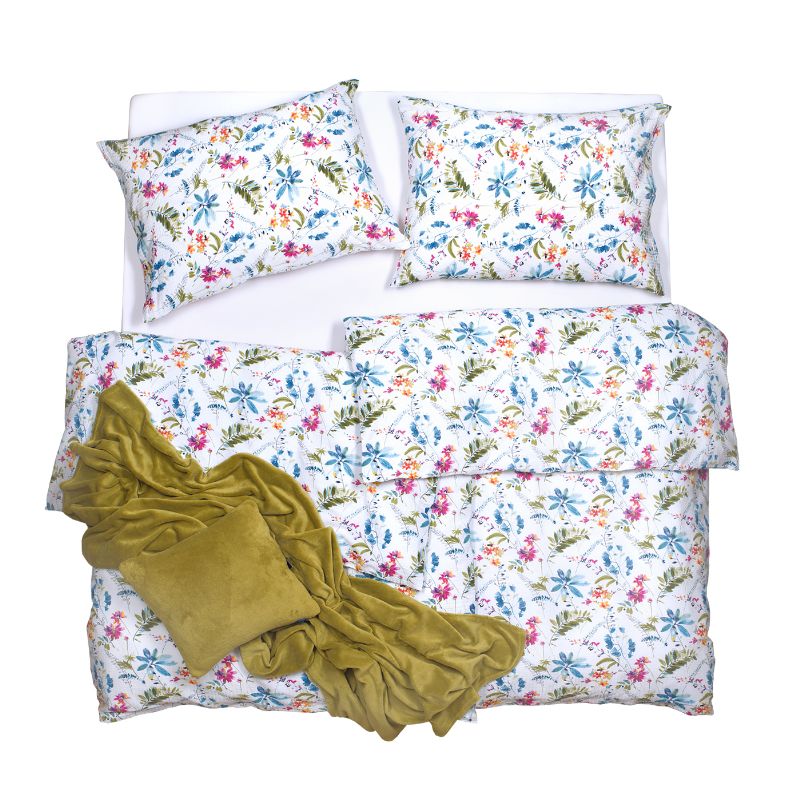 SCANquilt povlečení KREP multi pestrá 140 x 200/70 x 90 cm SCANquilt