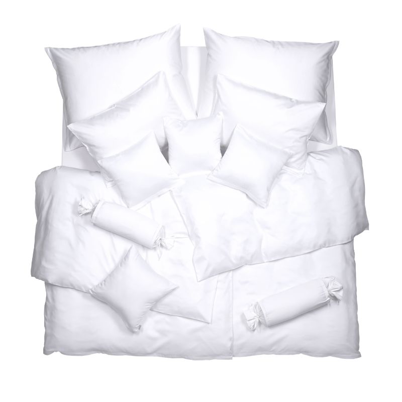 SCANquilt povlečení SATÉN TENCEL PLUS bílá 140 x 200/70 x 90 cm SCANquilt