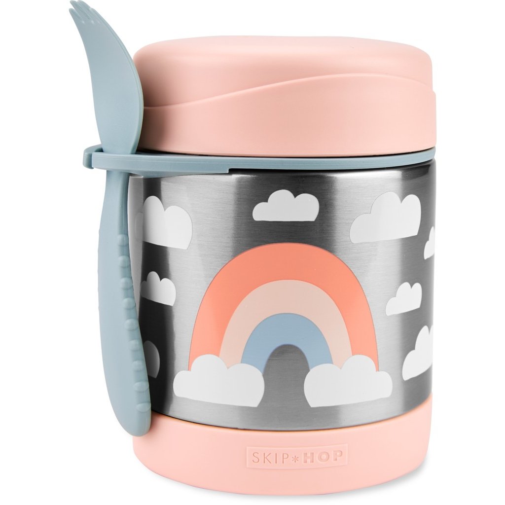 SKIP HOP Spark Style Termoska na jídlo se lžičkou/vidličkou Duha 325 ml