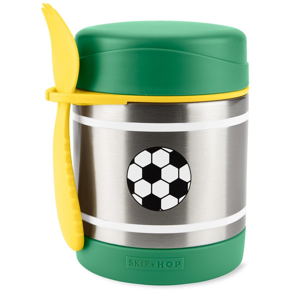 SKIP HOP Spark Style Termoska na jídlo se lžičkou/vidličkou Fotbal 325 ml