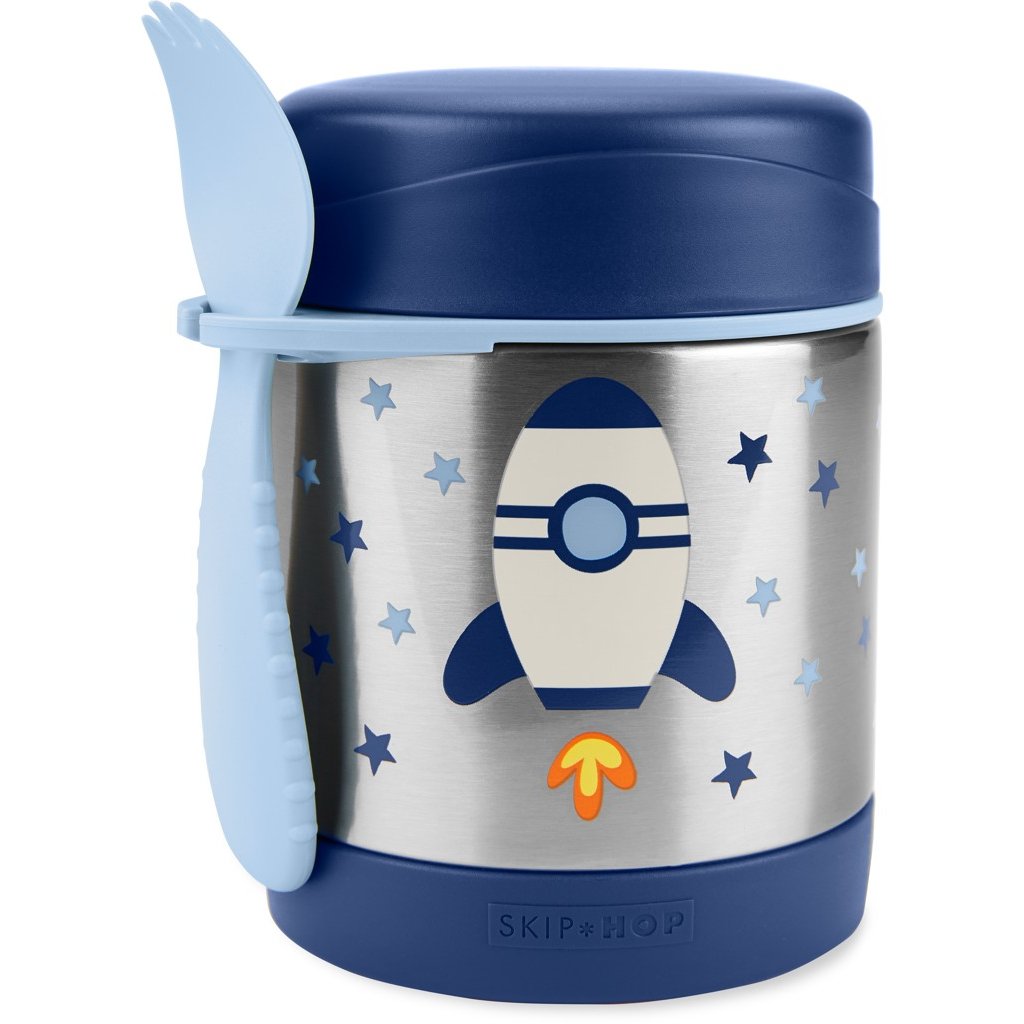 SKIP HOP Spark Style Termoska na jídlo se lžičkou/vidličkou Raketa 325 ml