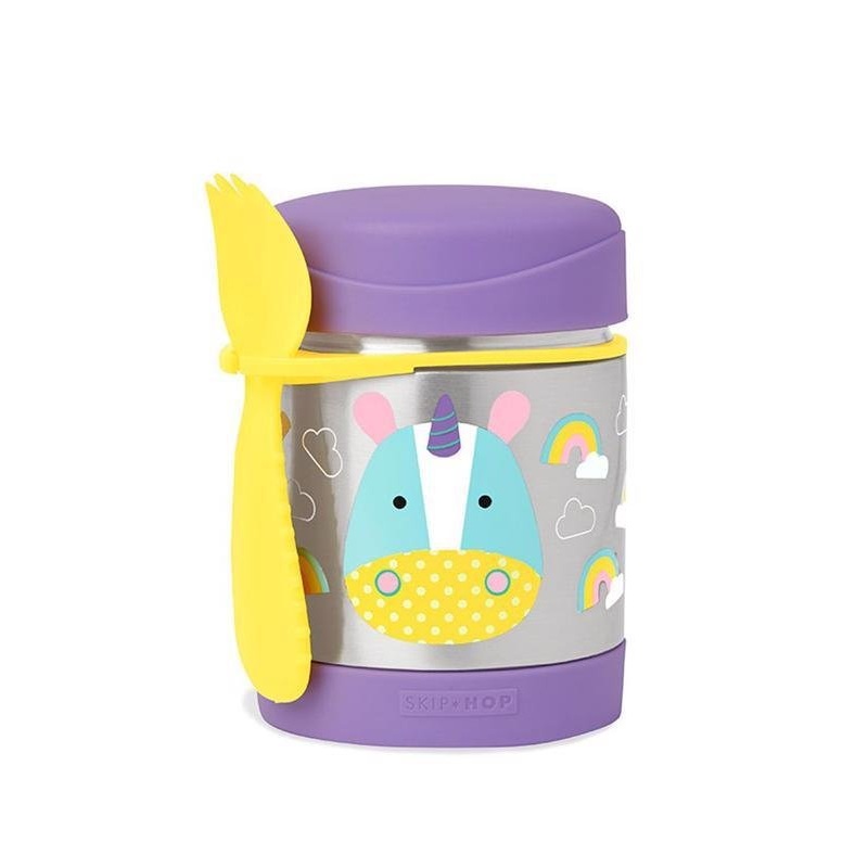 SKIP HOP Zoo Termoska na jídlo se lžičkou/vidličkou Jednorožec 325 ml